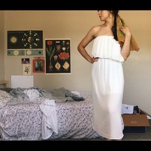Nordstrom white strapless dress